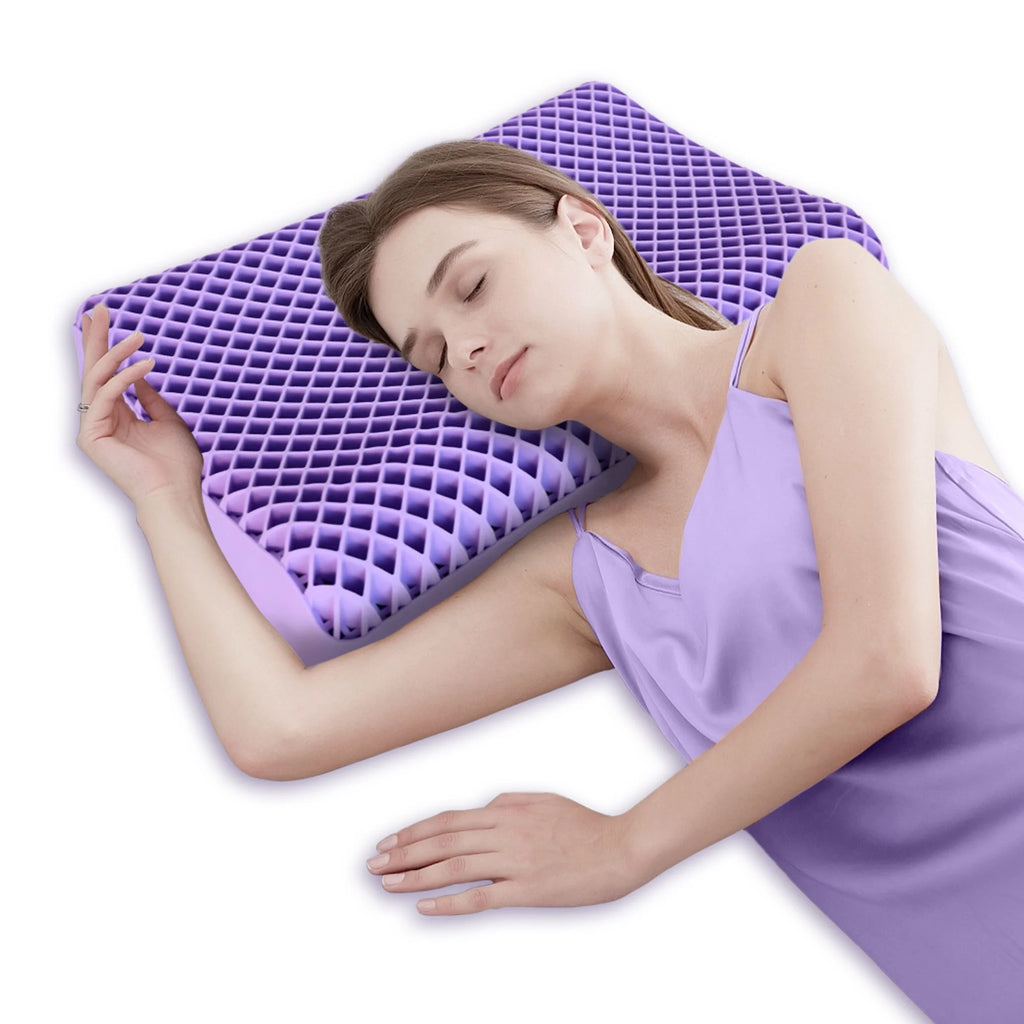 OEM Customizable Purple TPE Pillow Direct Manufacturer Factory Wholesale Cross Border Travel Airplane Camping Cool Pillow