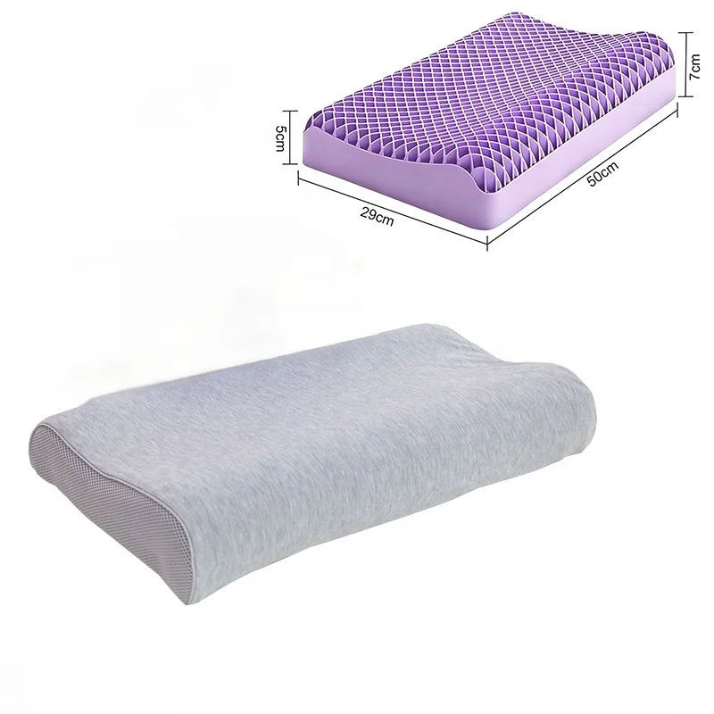 OEM Customizable Purple TPE Pillow Direct Manufacturer Factory Wholesale Cross Border Travel Airplane Camping Cool Pillow