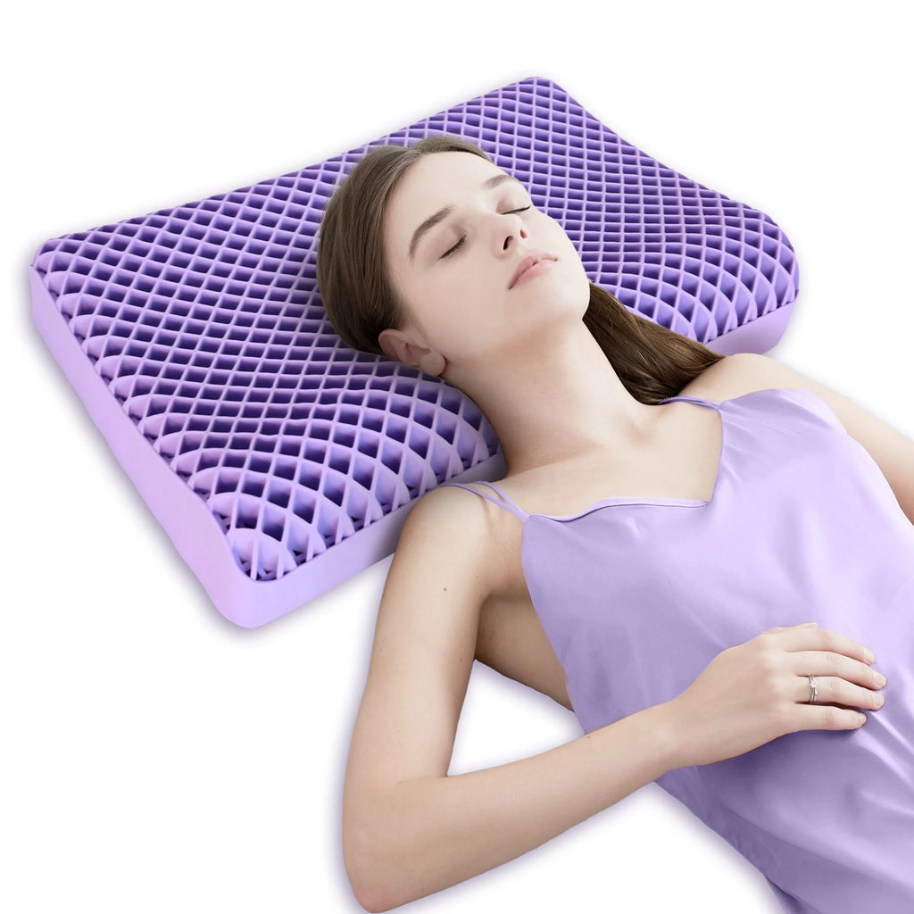 OEM Customizable Purple TPE Pillow Direct Manufacturer Factory Wholesale Cross Border Travel Airplane Camping Cool Pillow